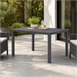 Afuera Living Plastic Garden Dining Table with Rattan Finish in Brown
