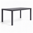 Afuera Living Plastic Garden Dining Table with Rattan Finish in Brown