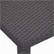 Afuera Living Plastic Garden Dining Table with Rattan Finish in Brown