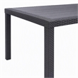 Afuera Living Plastic Garden Dining Table with Rattan Finish in Brown