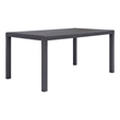 Afuera Living Plastic Garden Dining Table with Rattan Finish in Brown