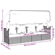 Afuera Living UV-Resistant Synthetic Poly Rattan Outdoor Lounge Bed in Gray
