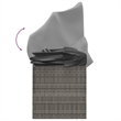Afuera Living UV-Resistant Synthetic Poly Rattan Outdoor Lounge Bed in Gray