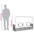 Afuera Living UV-Resistant Synthetic Poly Rattan Outdoor Lounge Bed in Gray