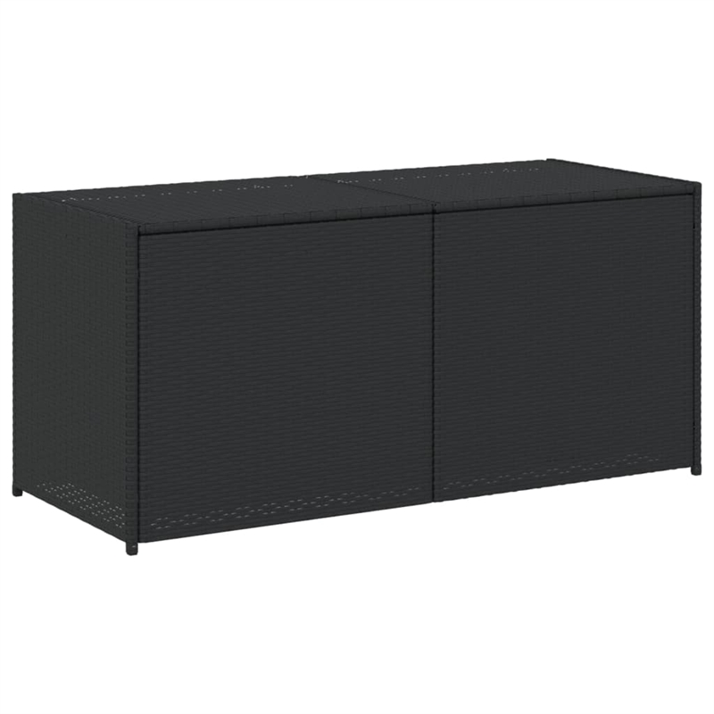 Afuera Living PE Rattan Garden Storage Box in Black with 283L Capacity