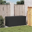 Afuera Living PE Rattan Garden Storage Box in Black with 283L Capacity