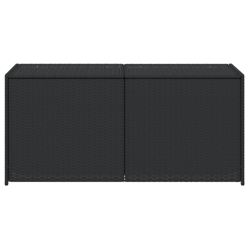 Afuera Living PE Rattan Garden Storage Box in Black with 283L Capacity