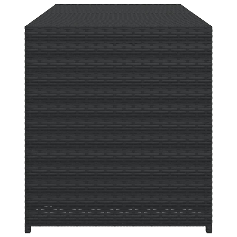 Afuera Living PE Rattan Garden Storage Box in Black with 283L Capacity