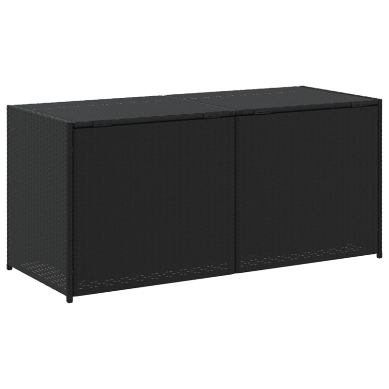 Afuera Living PE Rattan Garden Storage Box in Black with 283L Capacity