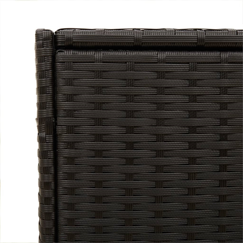 Afuera Living PE Rattan Garden Storage Box in Black with 283L Capacity