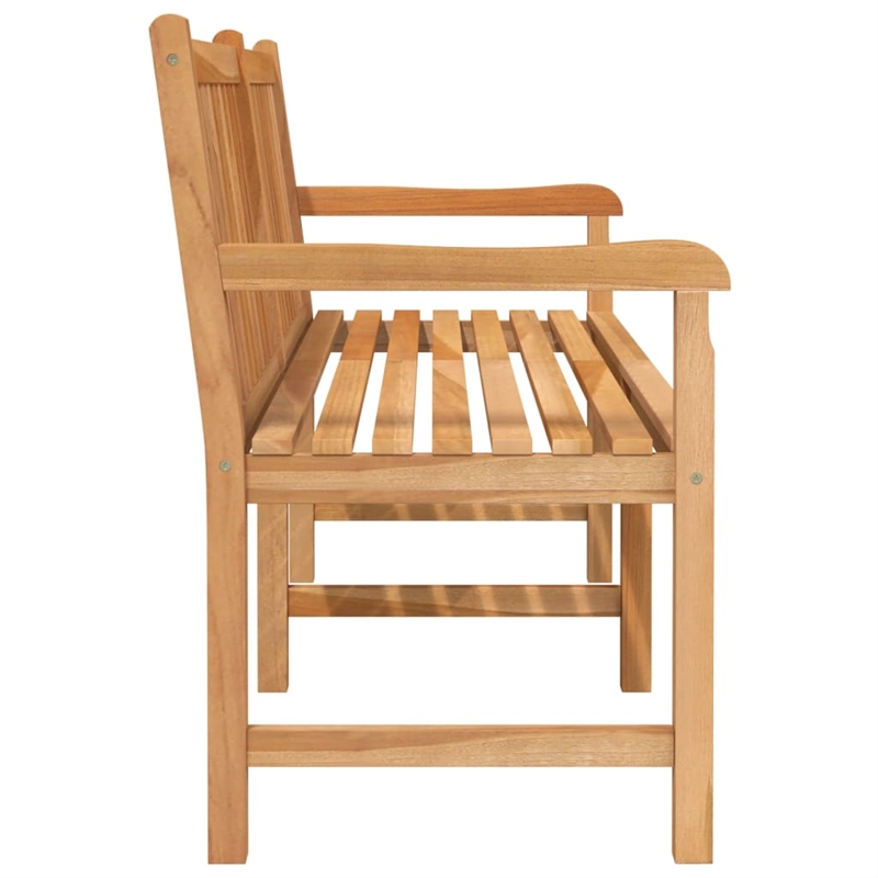 Afuera Living 59.1 in Solid Teak Wood Garden Bench in Brown Finish