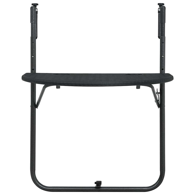 Afuera Living Adjustable Hanging Balcony Table in Matte Black Finish