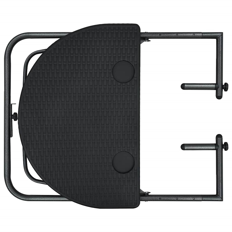 Afuera Living Adjustable Hanging Balcony Table in Matte Black Finish