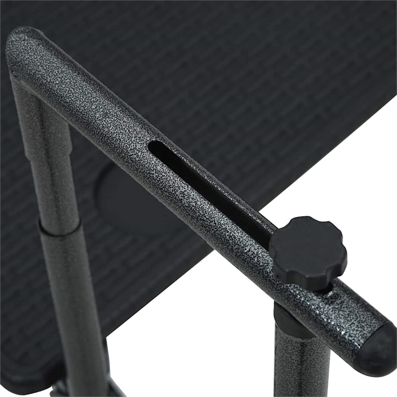 Afuera Living Adjustable Hanging Balcony Table in Matte Black Finish