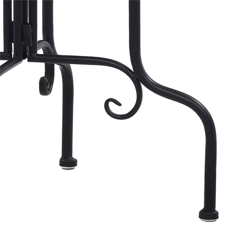 Afuera Living Small Mosaic Side Table with Ceramic Top in Black White