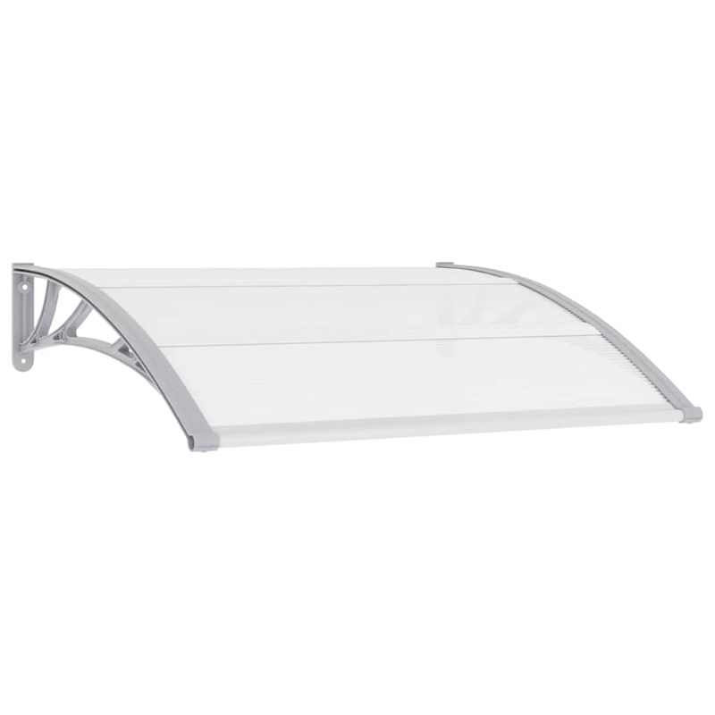 Afuera Living Door Canopy with ABS Brackets in Gray and Clear
