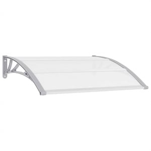Afuera Living Door Canopy with ABS Brackets in Gray and Clear
