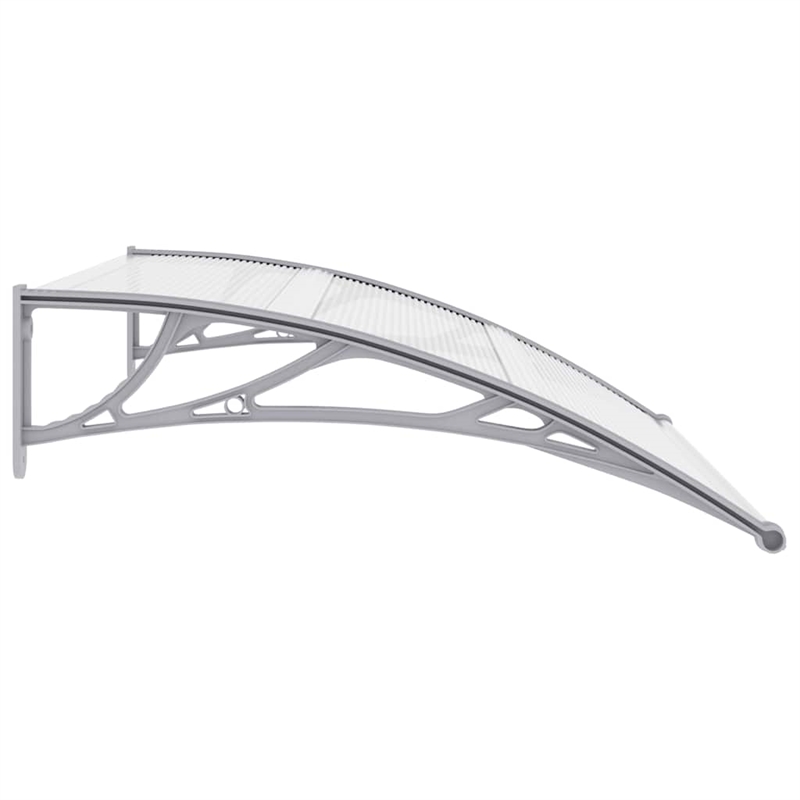 Afuera Living Door Canopy with ABS Brackets in Gray and Clear