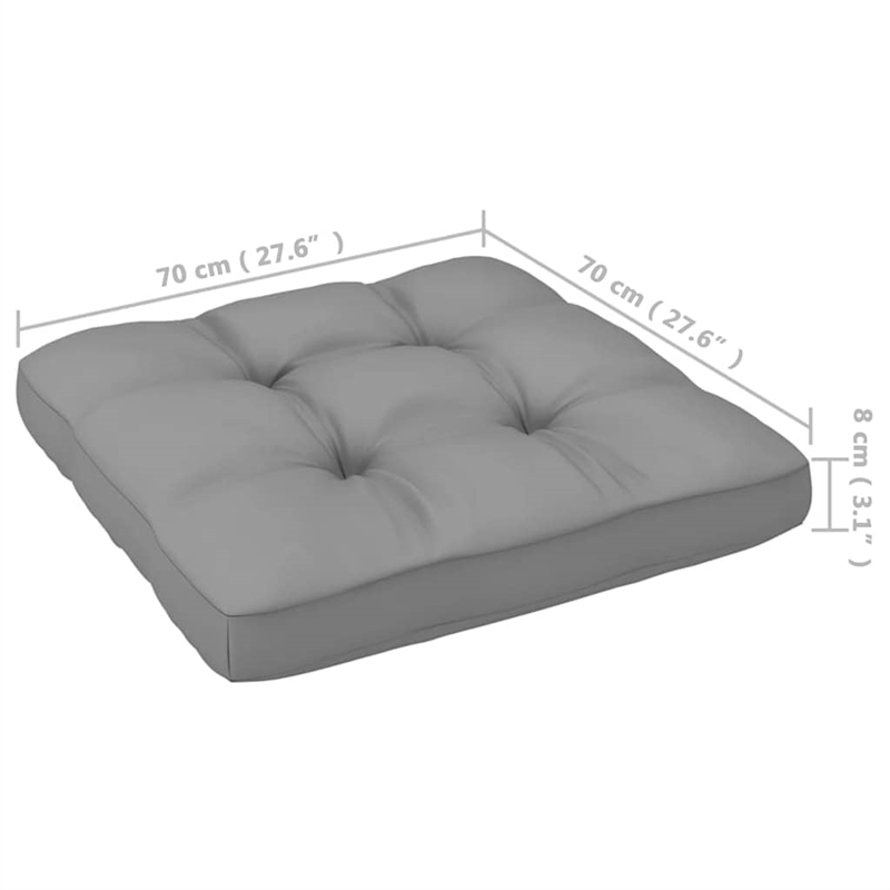 Afuera Living Modular Pine Wood 2-Seater Sofa in Gray with Cushions