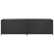 Afuera Living Poly Rattan Storage Chest with Steel Frame in Black