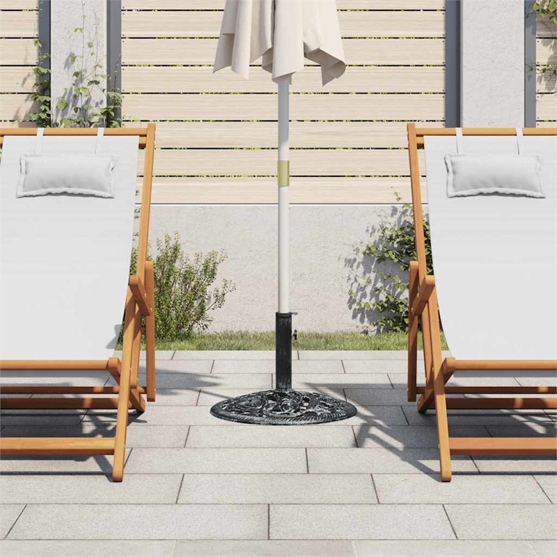 Afuera Living Decorative Cast Iron Umbrella Stand in Black Green