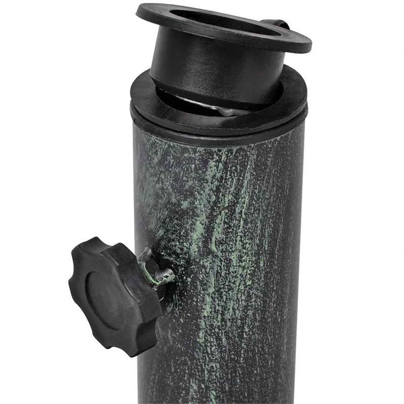 Afuera Living Decorative Cast Iron Umbrella Stand in Black Green