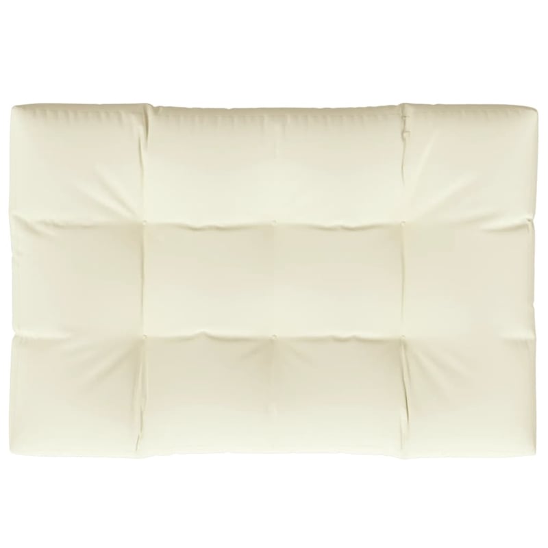 Afuera Living Rectangular Pallet Cushion in Cream Fabric for Indoor/Outdoor Use