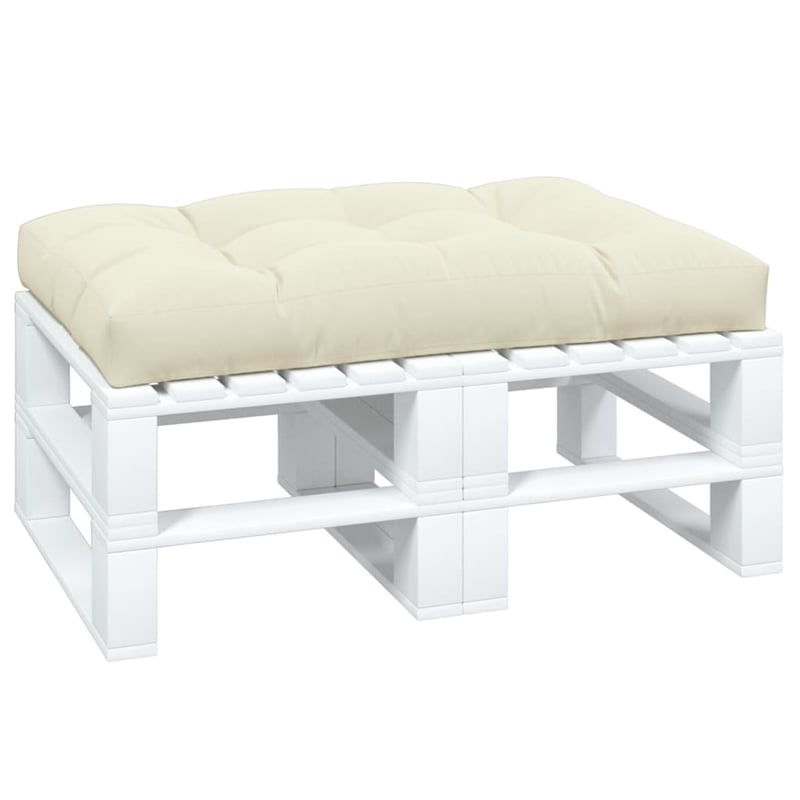 Afuera Living Rectangular Pallet Cushion in Cream Fabric for Indoor/Outdoor Use