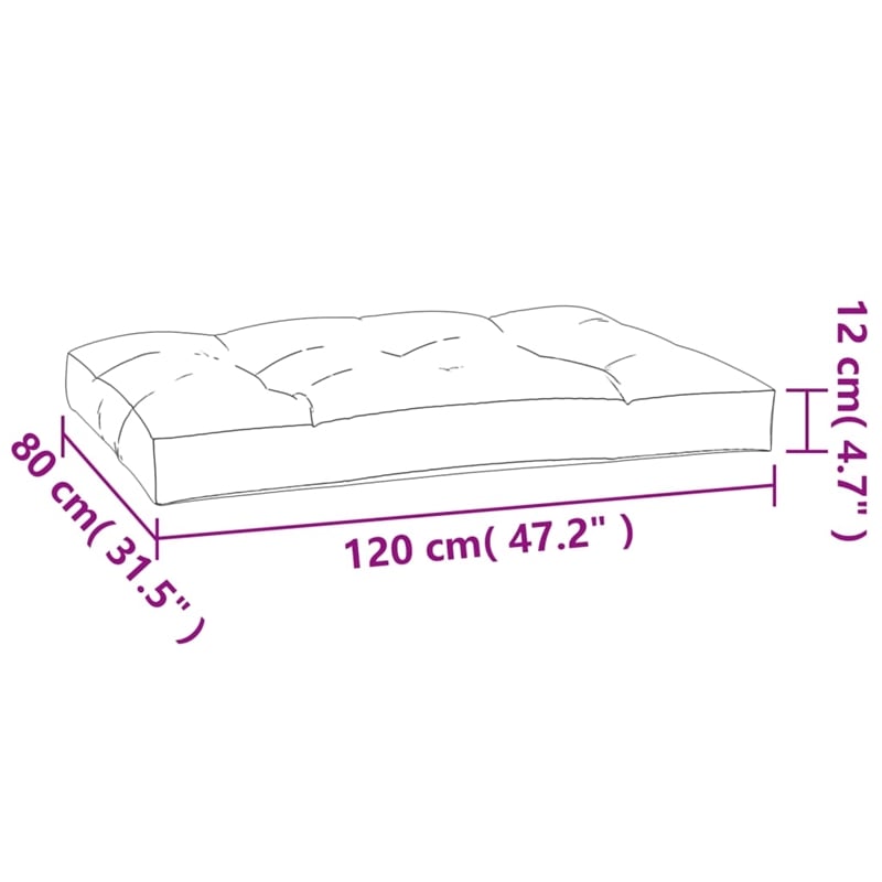 Afuera Living Rectangular Pallet Cushion in Cream Fabric for Indoor/Outdoor Use