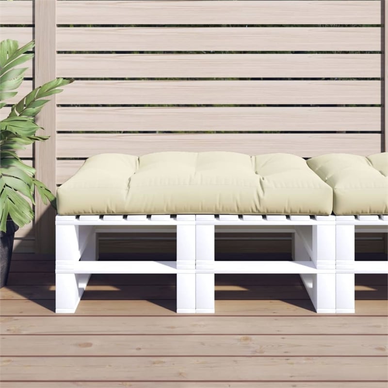 Afuera Living Rectangular Pallet Cushion in Cream Fabric for Indoor/Outdoor Use