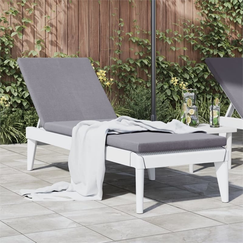 Afuera Living Height-Adjustable Polypropylene Sun Lounger in White