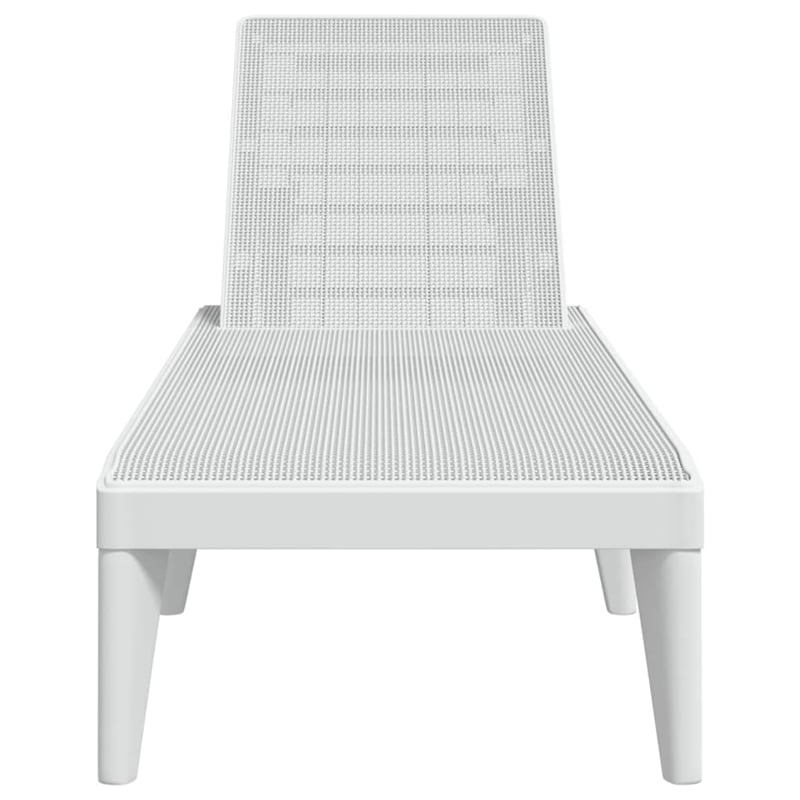 Afuera Living Height-Adjustable Polypropylene Sun Lounger in White