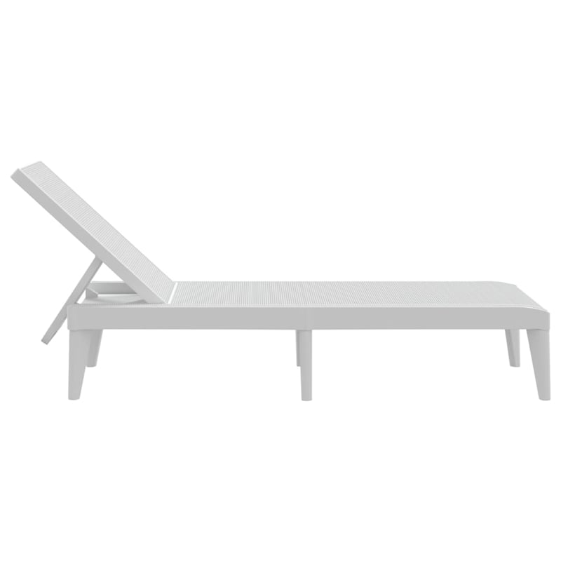 Afuera Living Height-Adjustable Polypropylene Sun Lounger in White