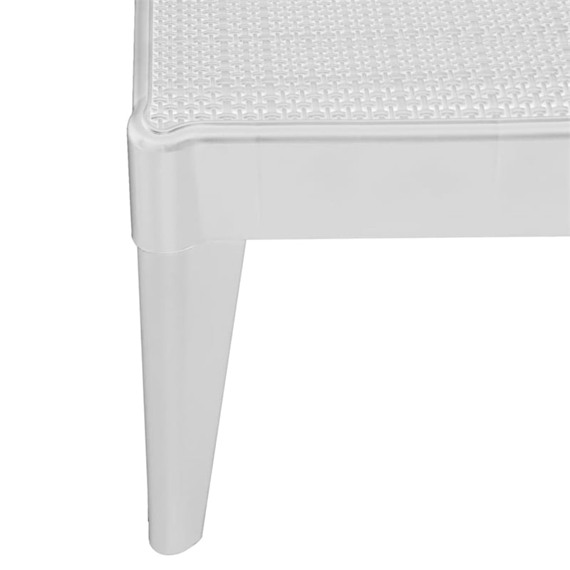 Afuera Living Height-Adjustable Polypropylene Sun Lounger in White