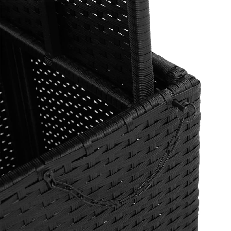 Afuera Living Adjustable PE Rattan Garden Dining Table in Black/Brown
