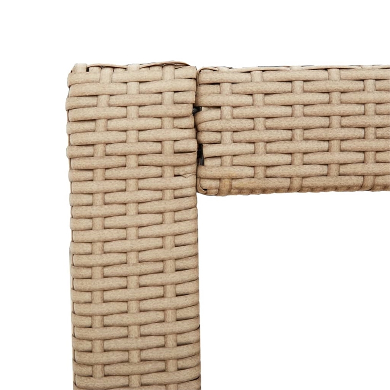 Afuera Living PE Rattan Garden Side Table in Beige and Brown