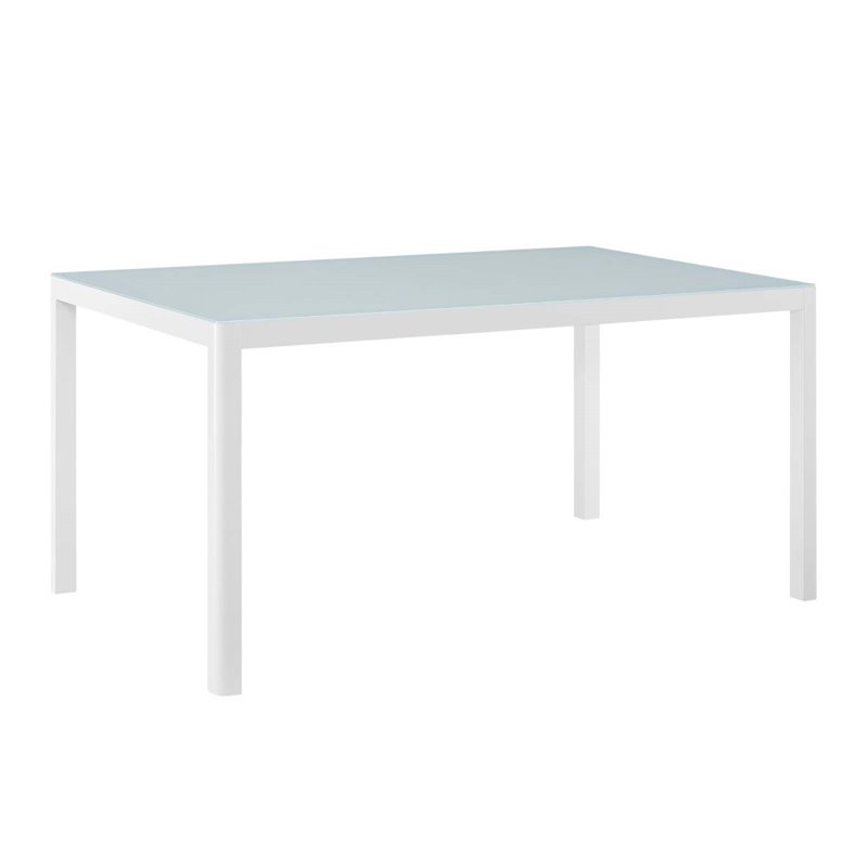 Afuera Living 5-Piece Aluminum Outdoor Dining Set in White and Navy