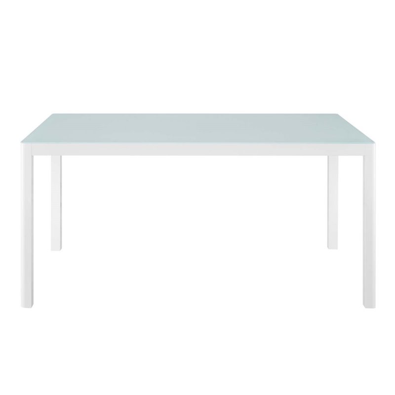 Afuera Living 5-Piece Aluminum Outdoor Dining Set in White and Navy