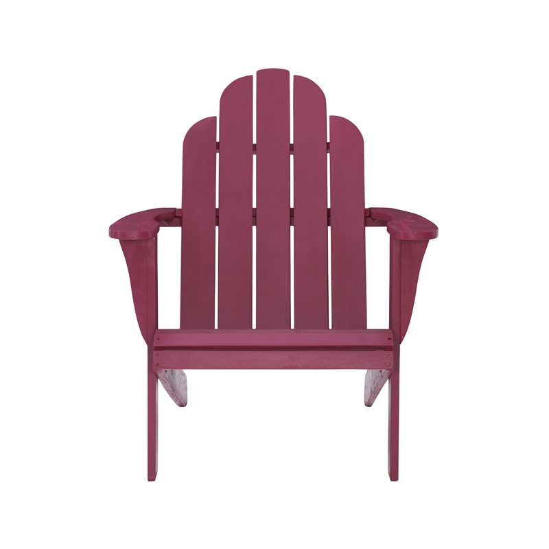 Afuera Living Fan-Back Red Acacia Wood Outdoor Chair