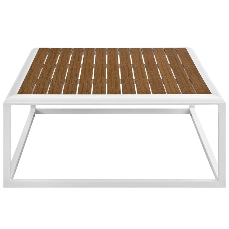 Afuera Living 5-Piece Aluminum Patio Set in White/Gray