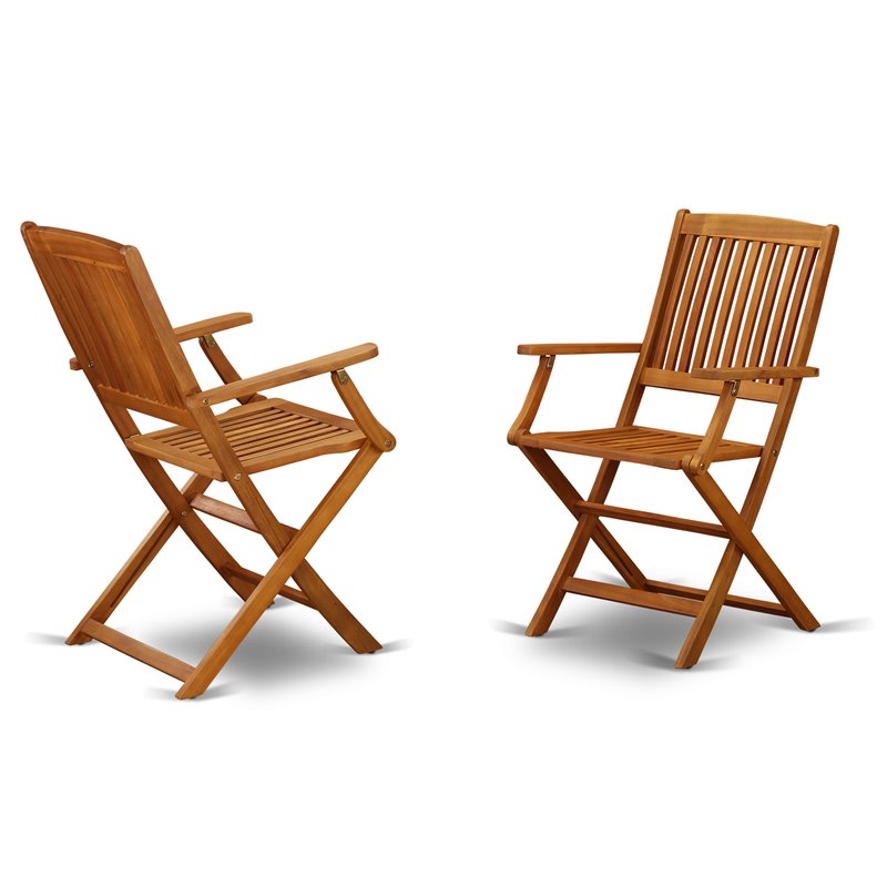 Afuera Living 7-Piece Acacia Wood Patio Dining Set in Natural Oil