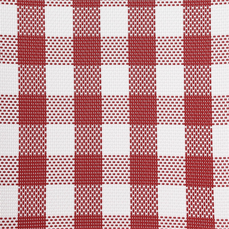 Afuera Living French Patio Arm Chair in Red with White Wicker Details Set of 4