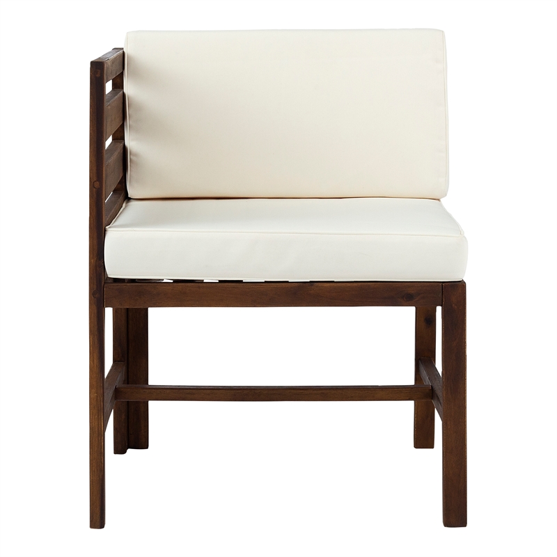 Afuera Living Modular Acacia Wood Outdoor Furniture Set in Dark Brown