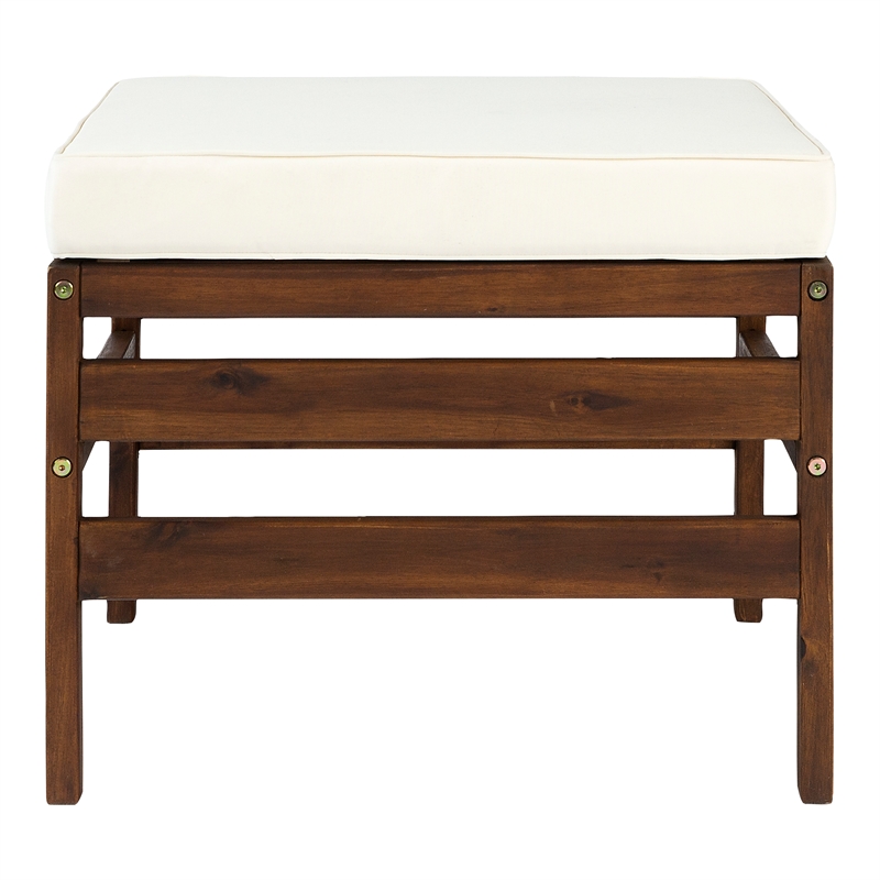 Afuera Living Modular Acacia Wood Outdoor Furniture Set in Dark Brown