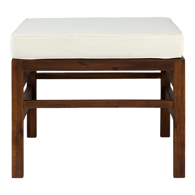 Afuera Living Modular Acacia Wood Outdoor Furniture Set in Dark Brown