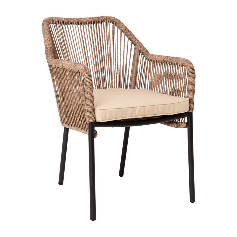 Afuera Living Set of 2 Stacking Aluminum Club Chairs in Natural Finish
