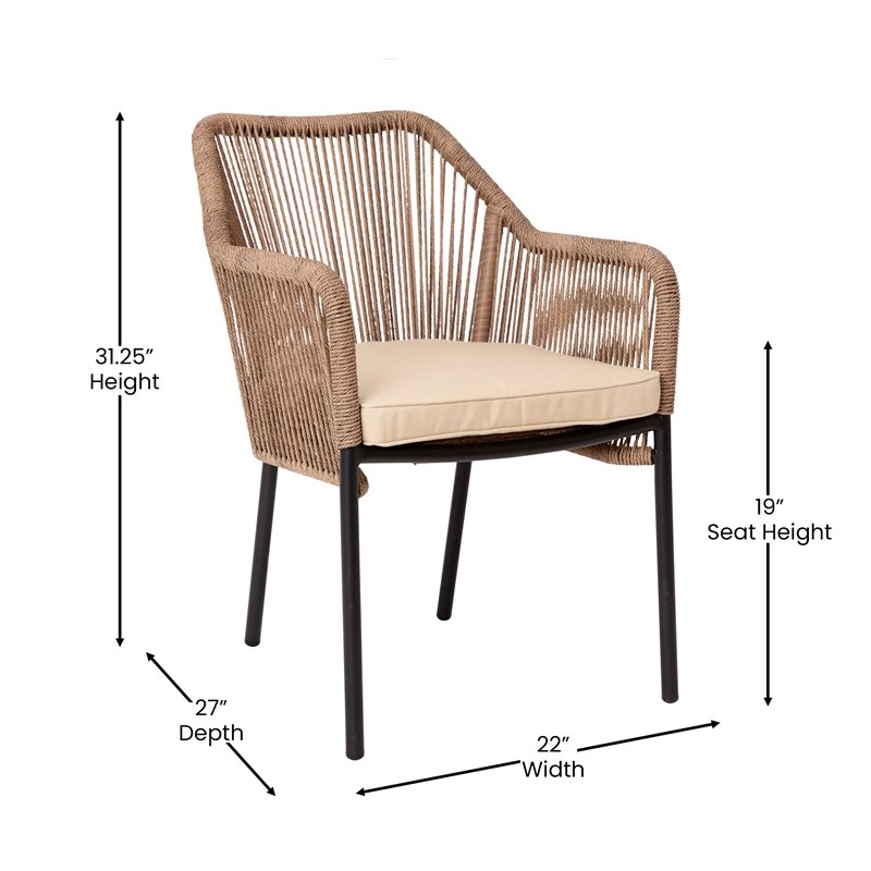 Afuera Living Set of 2 Stacking Aluminum Club Chairs in Natural Finish