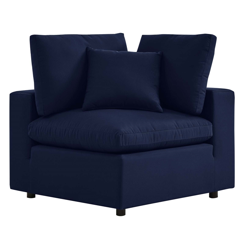 Afuera Living Outdoor Loveseat in Navy with Aluminum Frame and Cushions