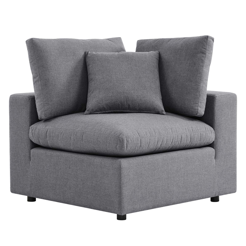 Afuera Living Outdoor Loveseat in Slate Gray Aluminum with Cushions