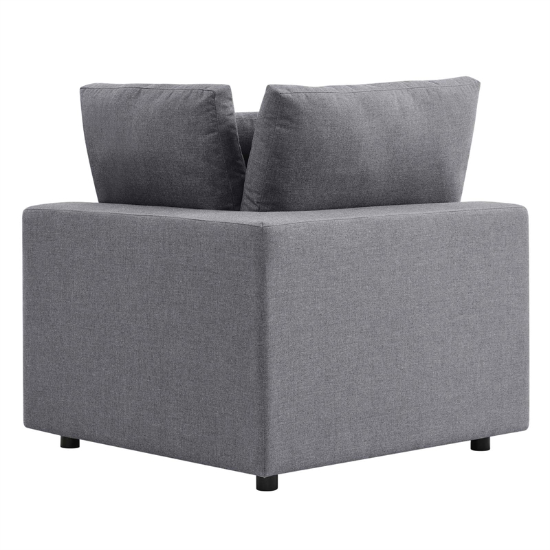 Afuera Living Outdoor Loveseat in Slate Gray Aluminum with Cushions